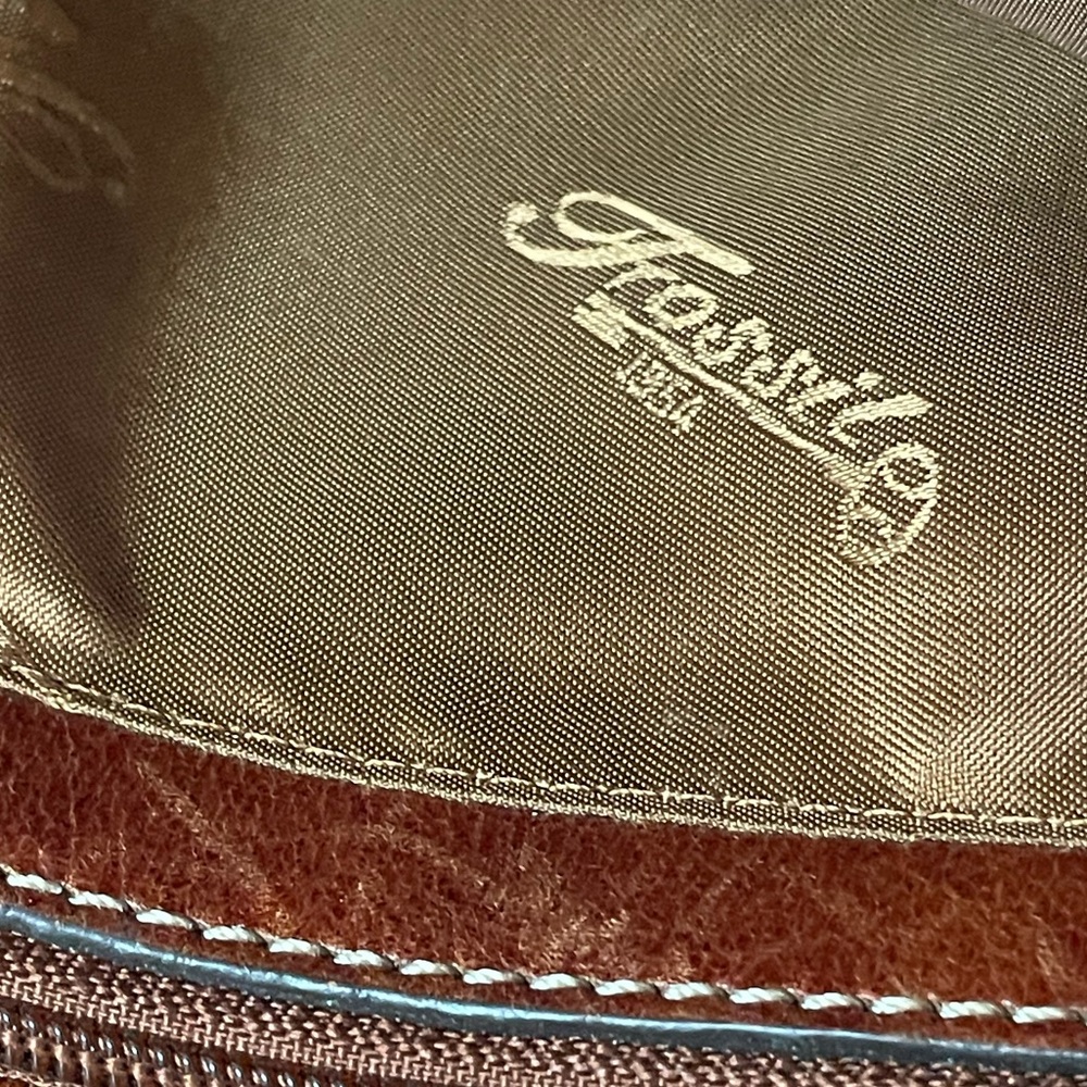 ๐ Fossil Vintage Leather Handbag. Brown with Double Carrying Handles. ๐ - Picture 7 of 13